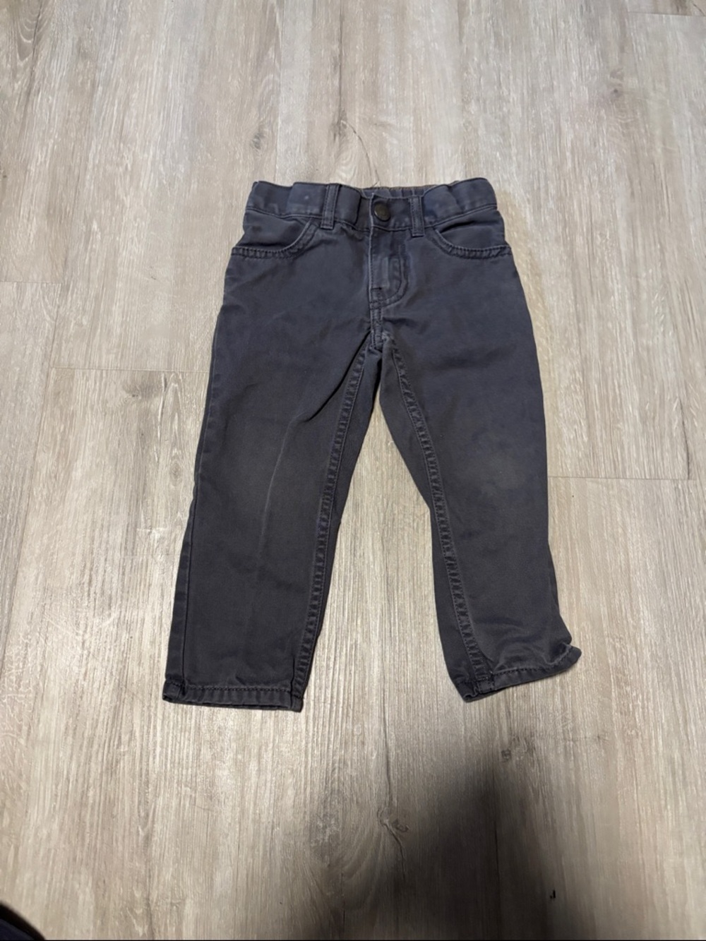H&M Charcoal Gray Kids Straight-Leg Jeans